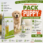 PACK Puppy Maxi · 20kg + 1lt Aceite de Salmón + Vaso dosificador